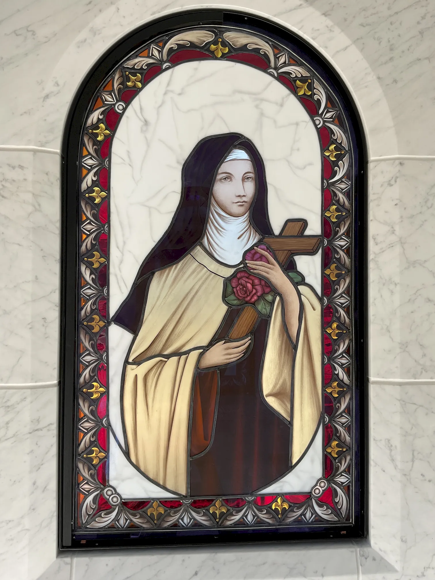 vitrail felzine sainte therese pere lachaise