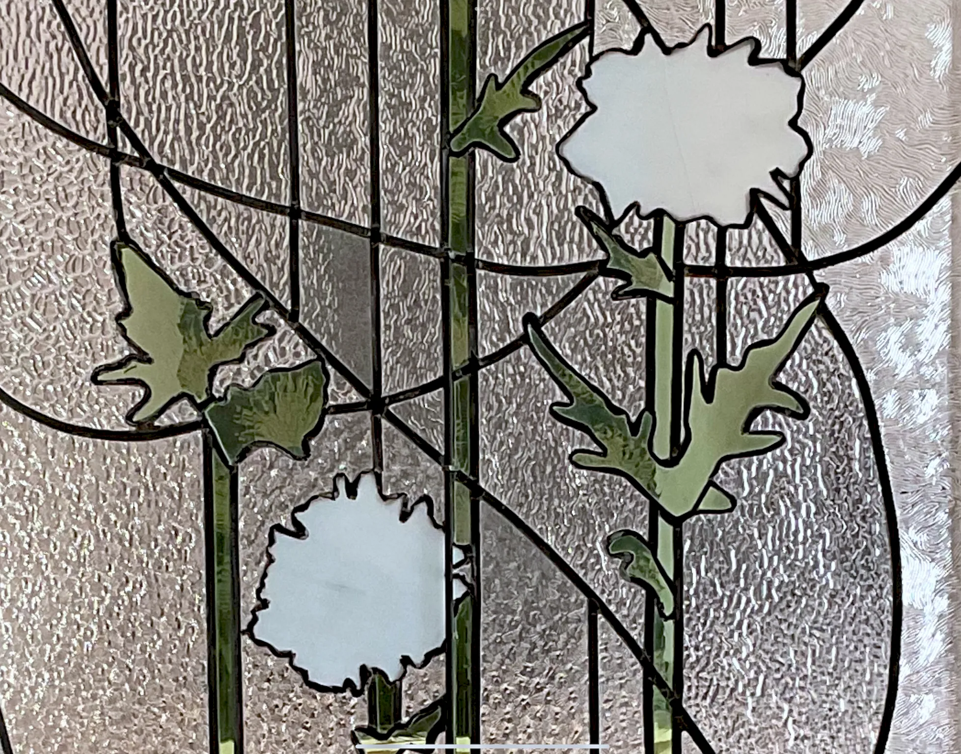 detail chardon vitrail contemporain atelier felzine
