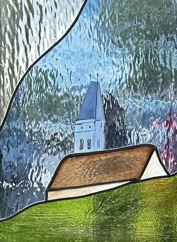 detail vitrail eglise oratoire felzine