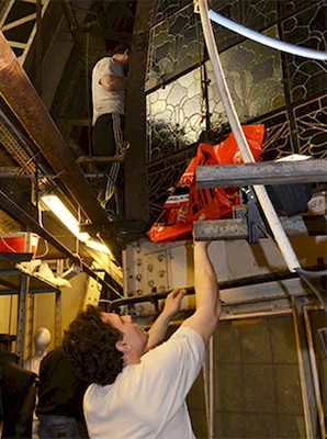 travail restauration vitrail hauteur artisans atelier felzine 2
