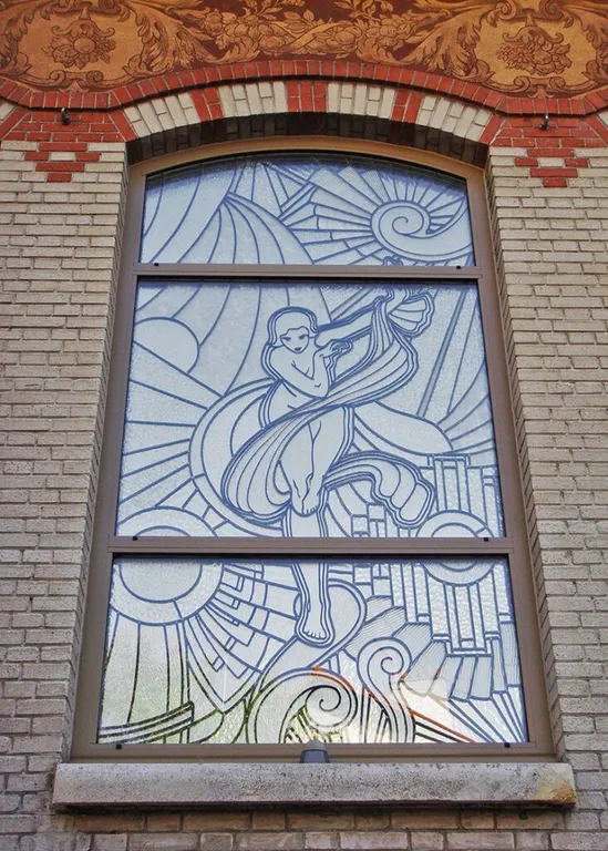 vitrail art deco danseuse felzine