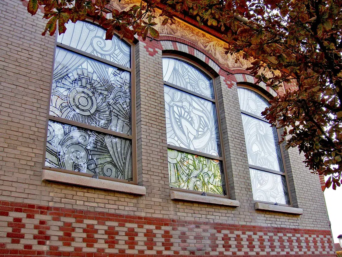 vitrail art deco mirroirs reflets felzine