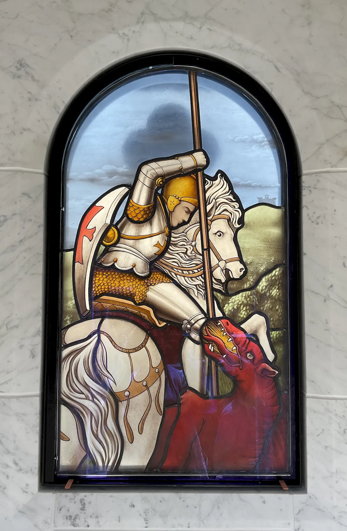 vitrail saint georges dragon felzine
