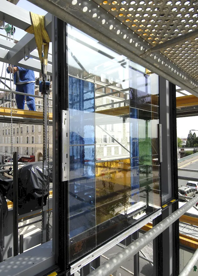 chantier vitrail ascenseur gare choisy felzine