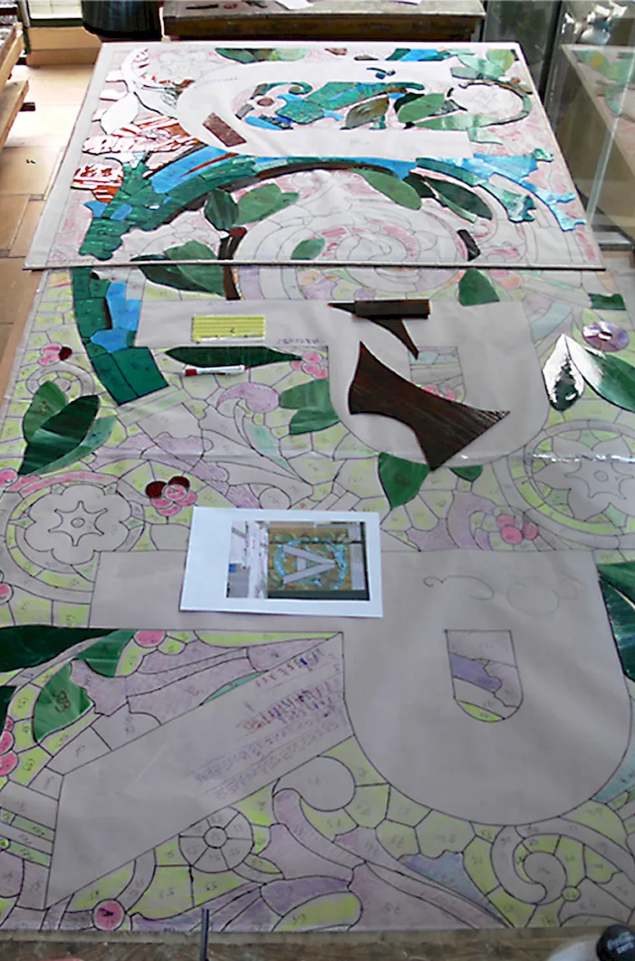 coupe verre vitrail printemps atelier felzine 2