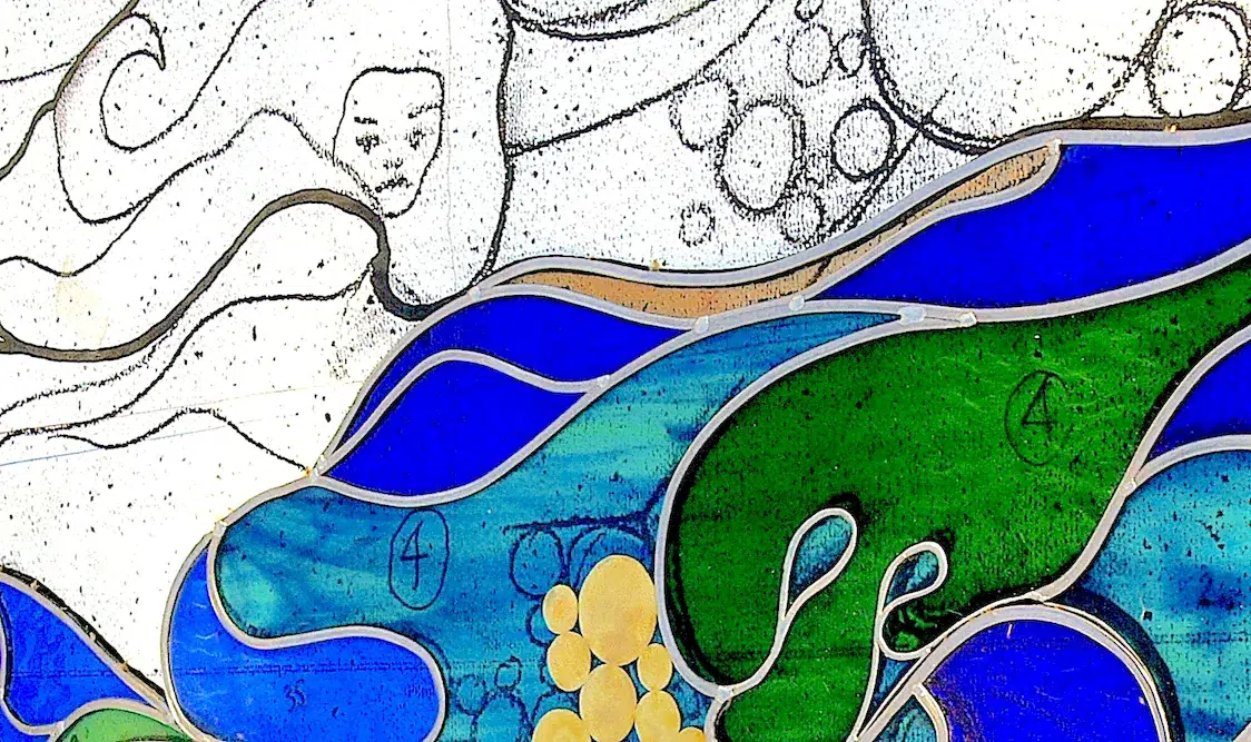 montage verriere vitrail sirene atelier felzine