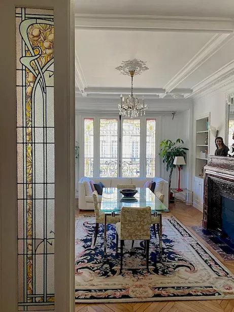 vitrail decoratif art nouveau appartement felzine