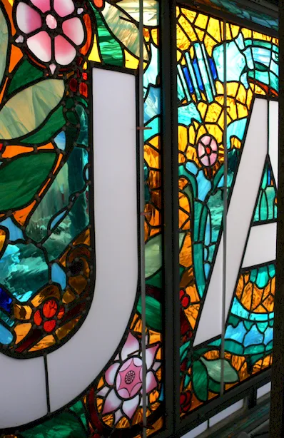 vitrail enseigne lumineuse floral printemps felzine
