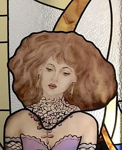 vitrail felzine portrait femme melancolie